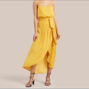 Modern Citizen Mustard Yellow Wrap Maxi Dress